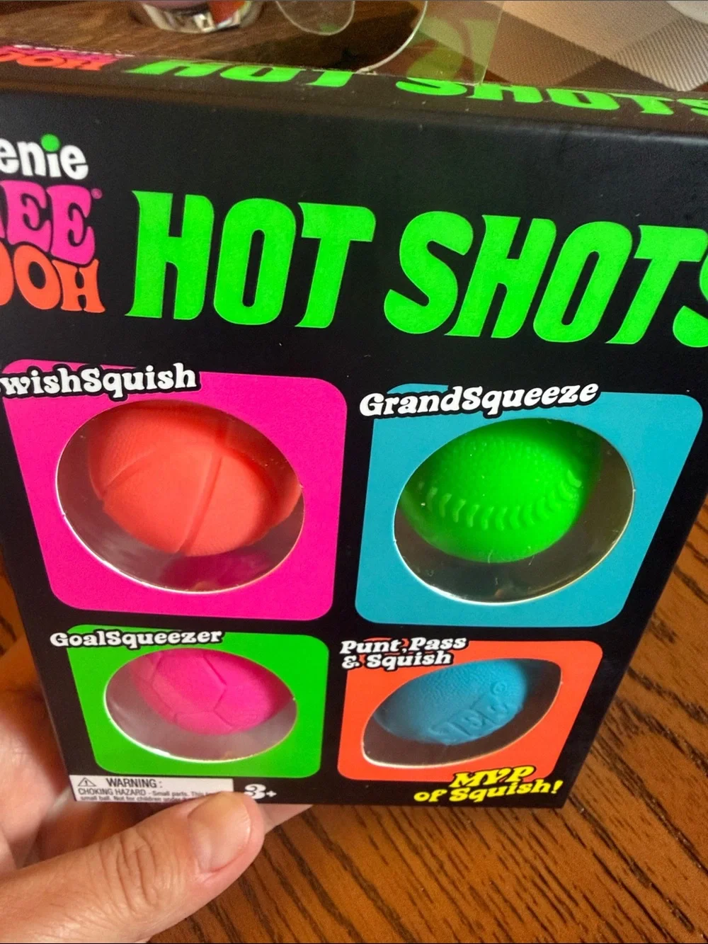 Nee Doh Hot Shots 4 pack Squish Toys